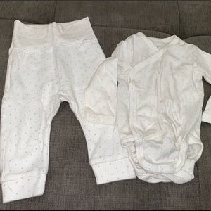 White and pink polka dot set from H&M